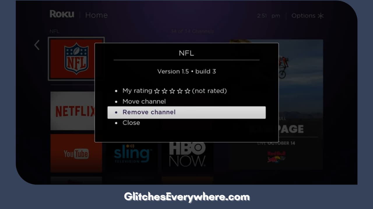 Then Choose The Remove Channel Option