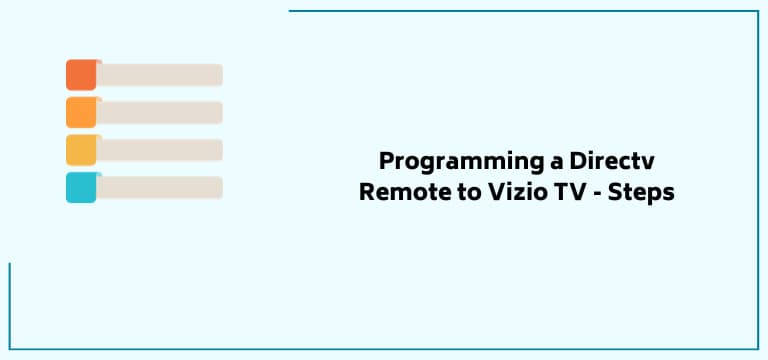 Programming A Directv Remote To Vizio Tv Steps